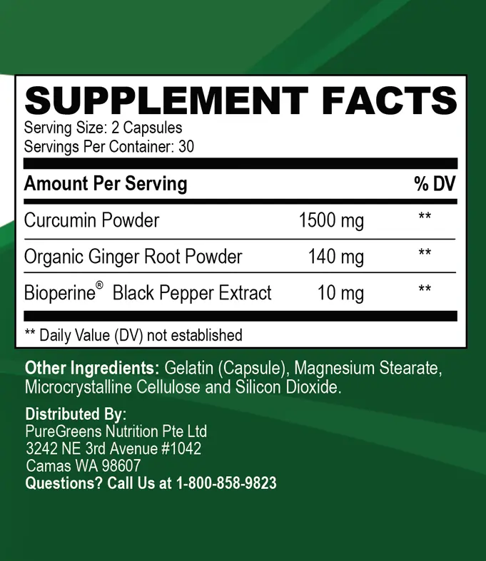 Curafen pain relief ingredients panel and facts label